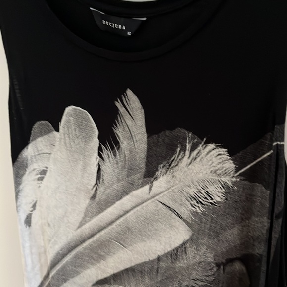 DECJUBA black feathers dress XS - Picture 2 of 5